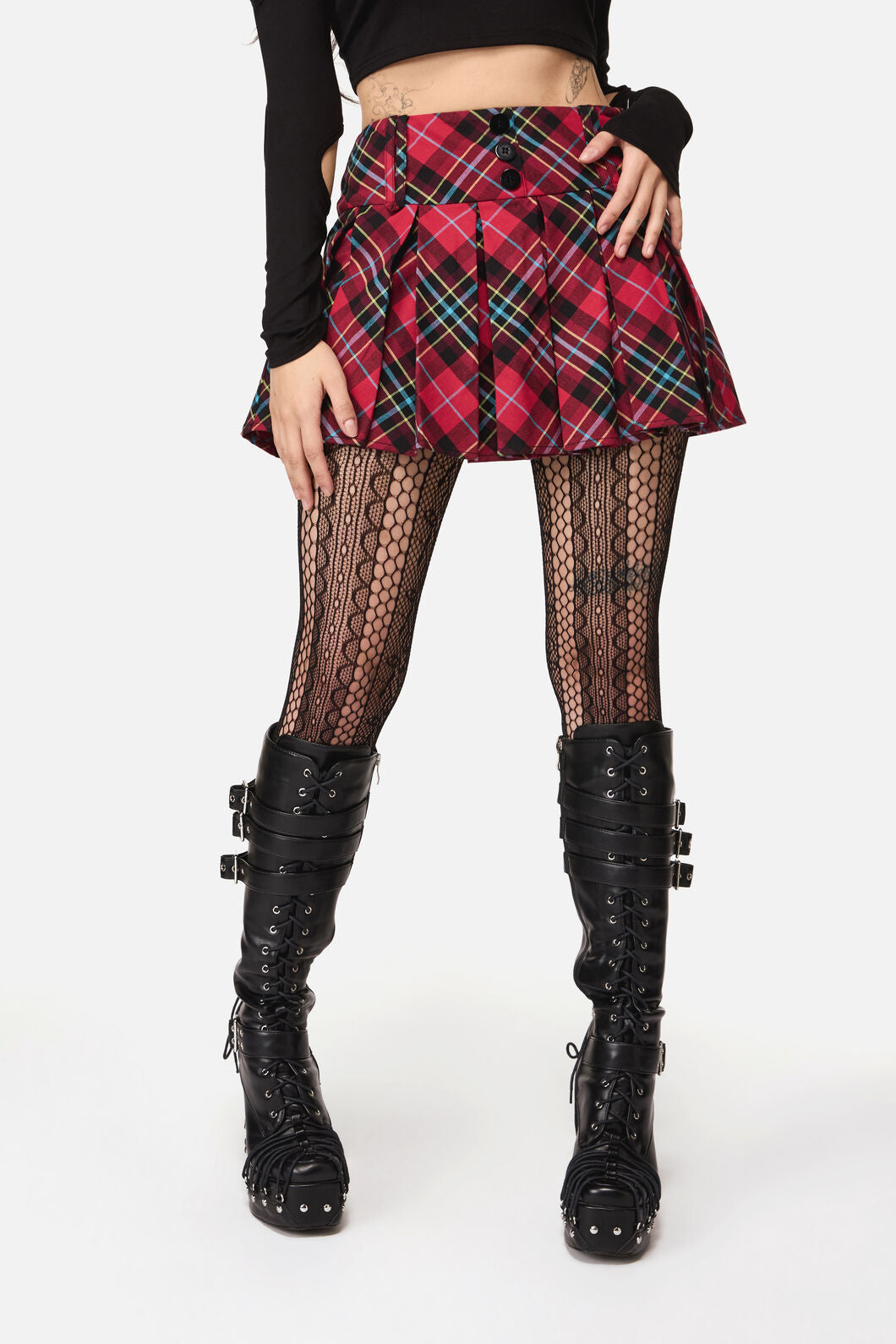 Dangerfield - Stop It Grunge TartanMiniSkort - multi