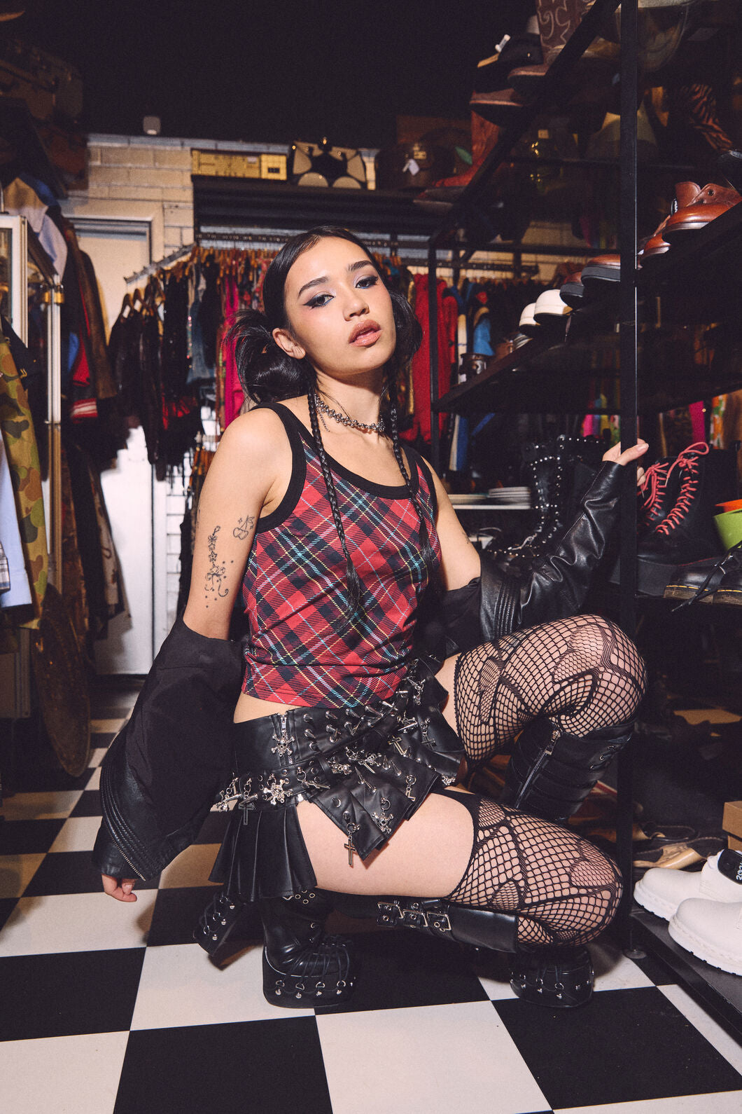 Dangerfield - Stop It Grunge Tartan Tank Top - multi