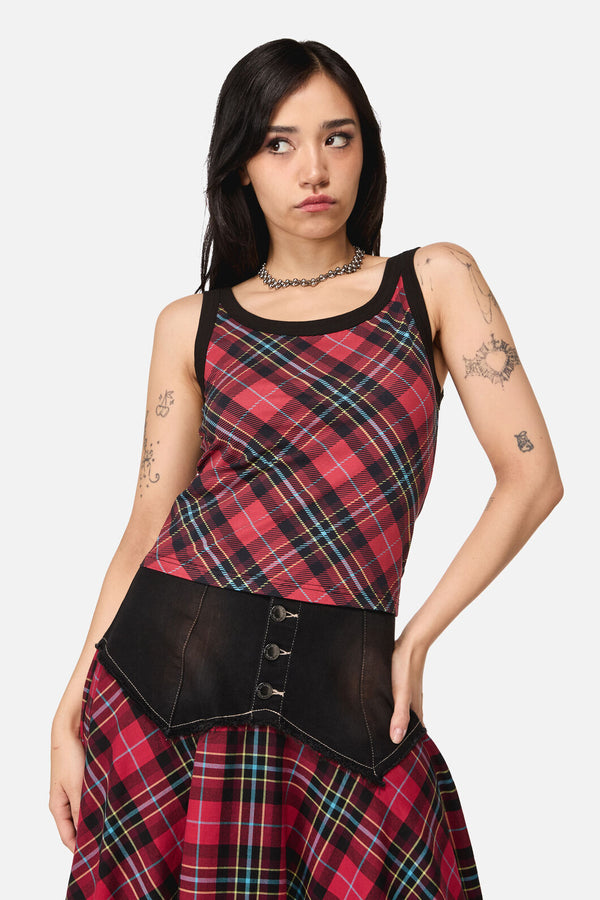 Dangerfield - Stop It Grunge Tartan Tank Top - multi