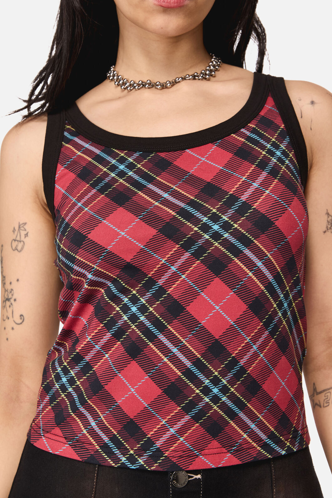 Dangerfield - Stop It Grunge Tartan Tank Top - multi