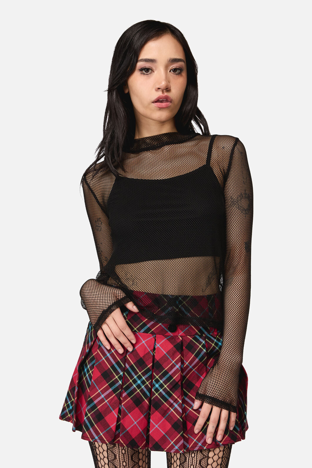 Dangerfield - Grunge Mesh Top - black