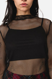 Dangerfield - Grunge Mesh Top - black