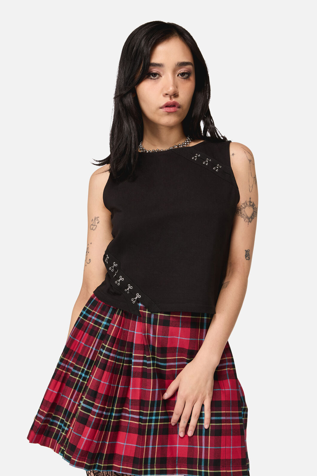 Dangerfield - Buckled Goth Tank Top - black