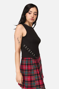 Dangerfield - Buckled Goth Tank Top - black