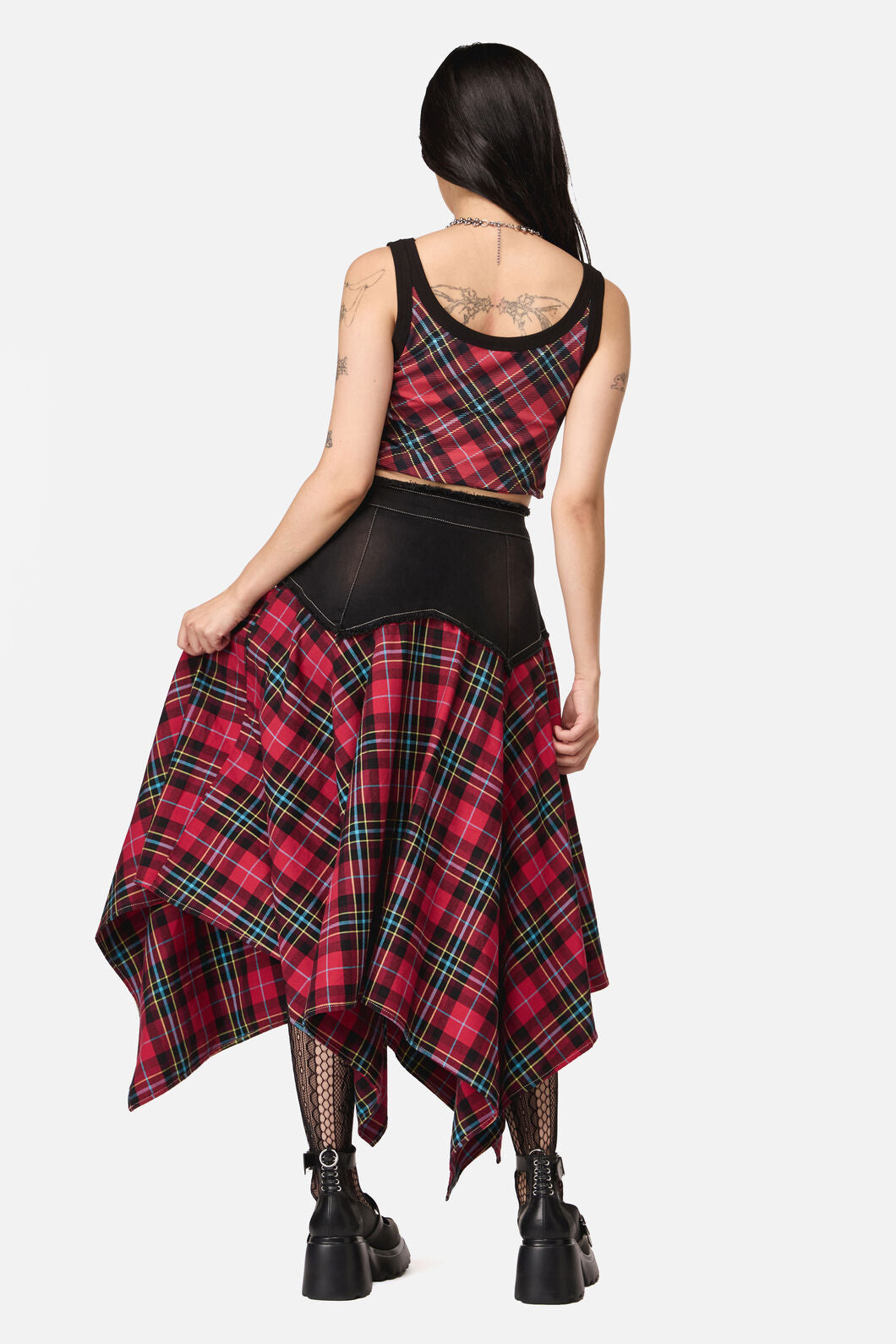 Dangerfield - Stop It Tartan Long Skirt - multi
