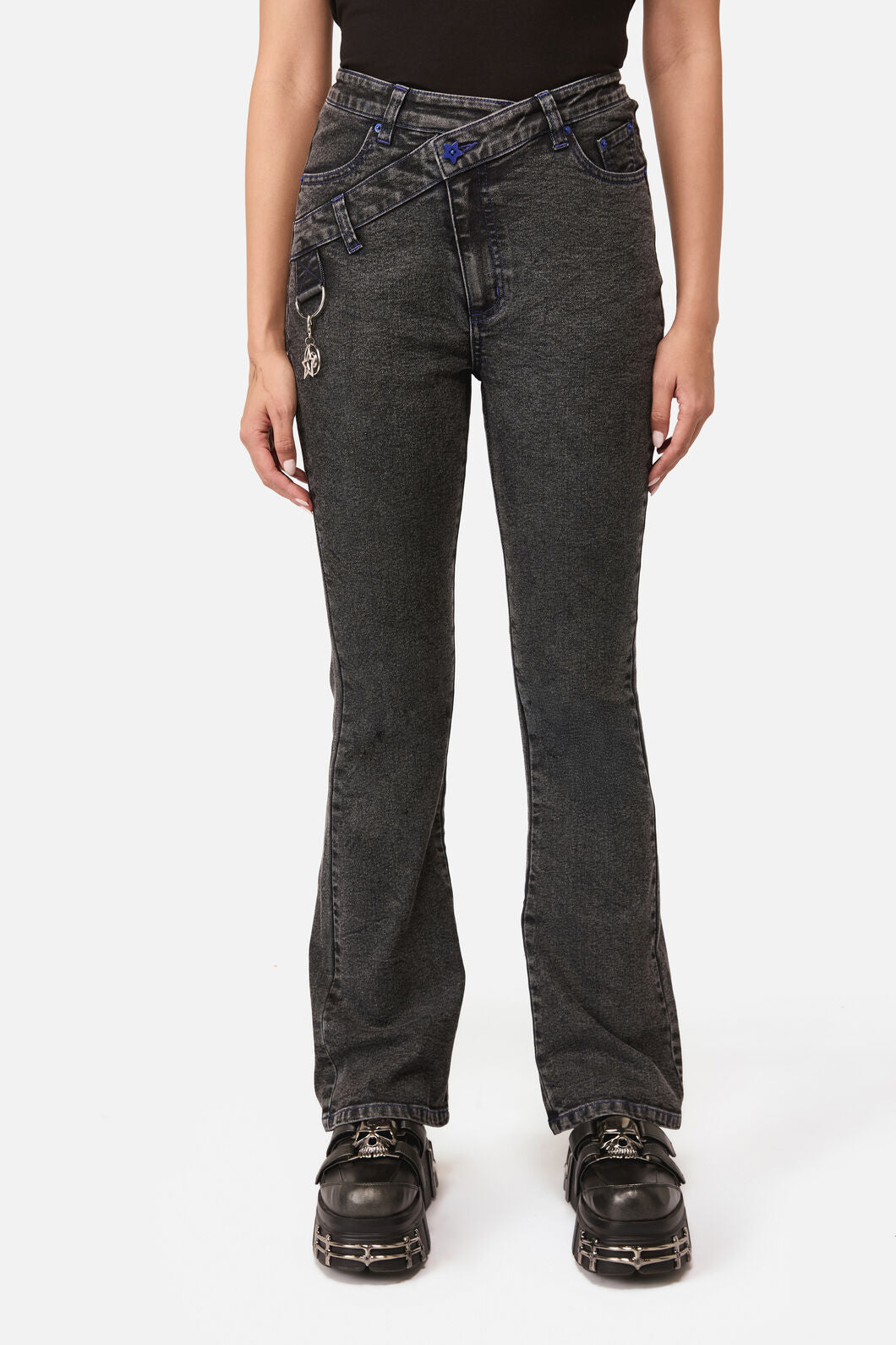 Dangerfield - Whirl Denim V-Waist Charm Jean - grey