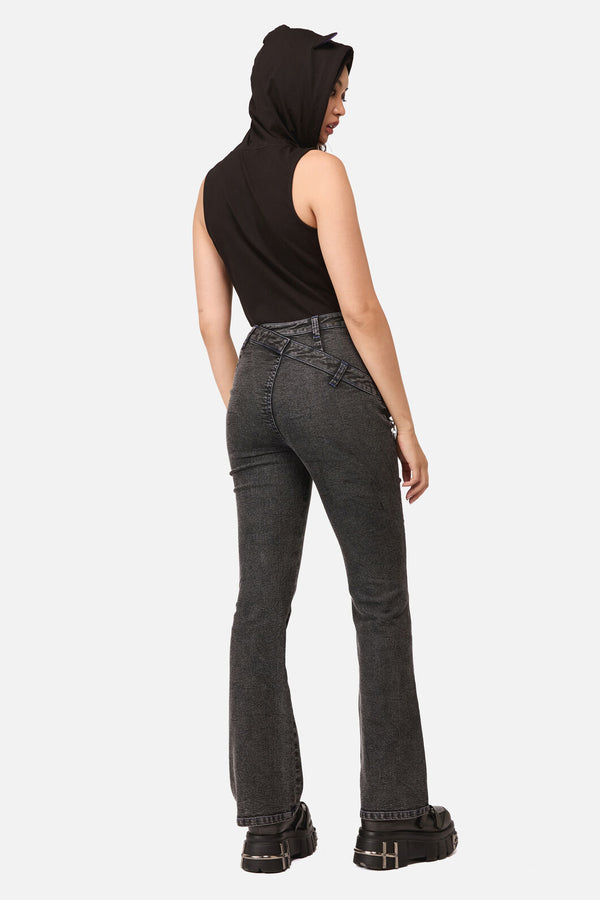 Dangerfield - Whirl Denim V-Waist Charm Jean - grey