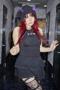 Dangerfield - Whirl Fitted Hoodie Tank Top - black