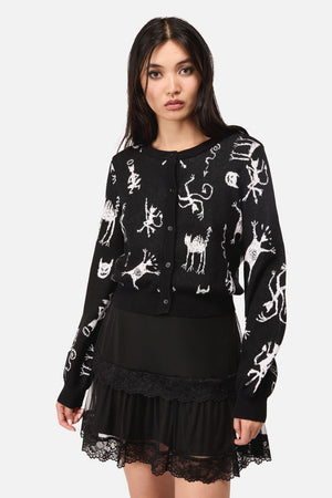Dangerfield - Demons Goth Cardigan - black
