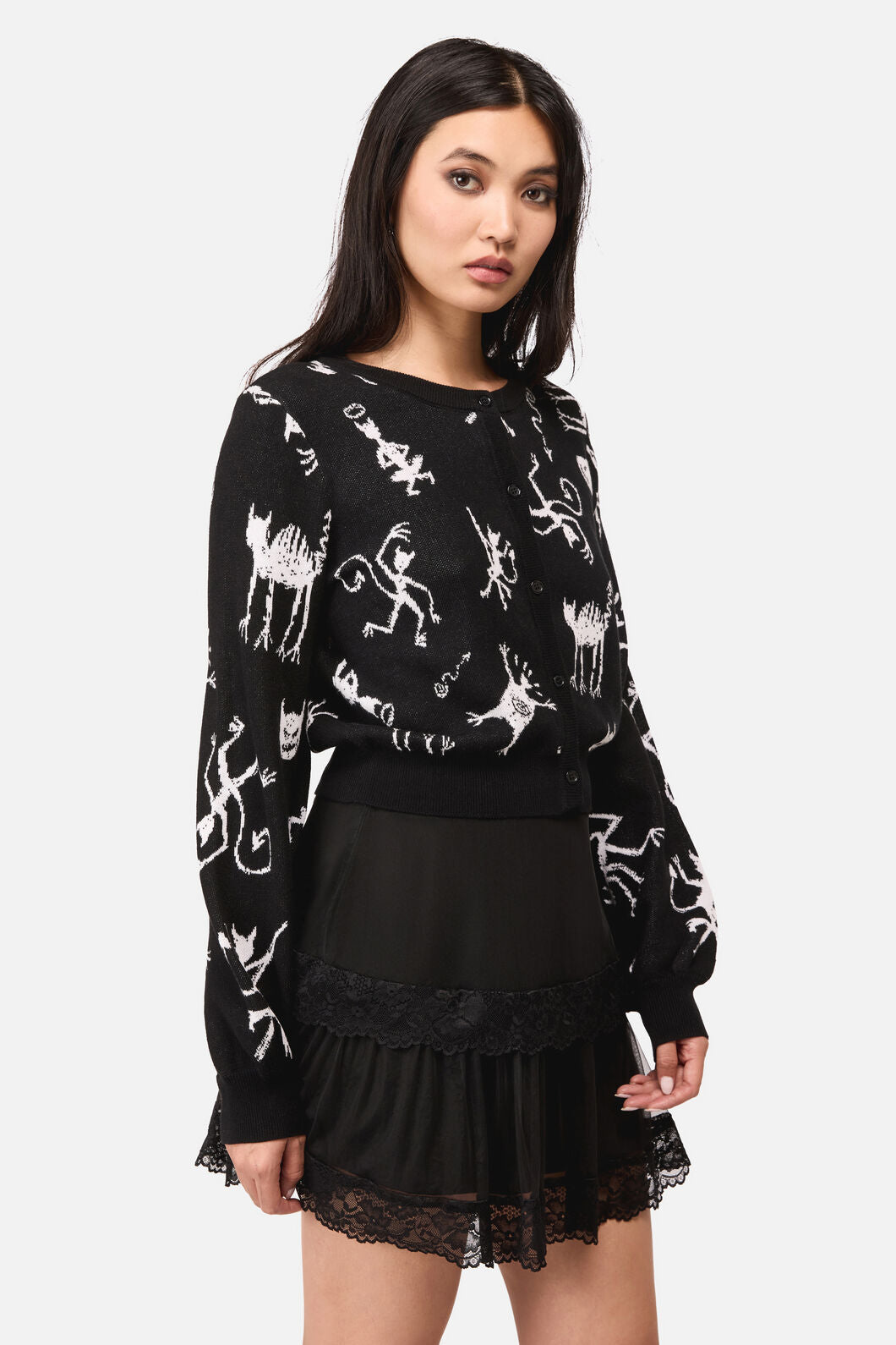 Dangerfield - Demons Goth Cardigan - black