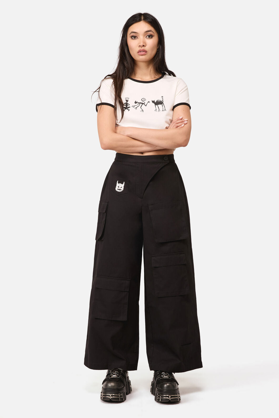 Dangerfield - Demons Goth Cargo Pant - black