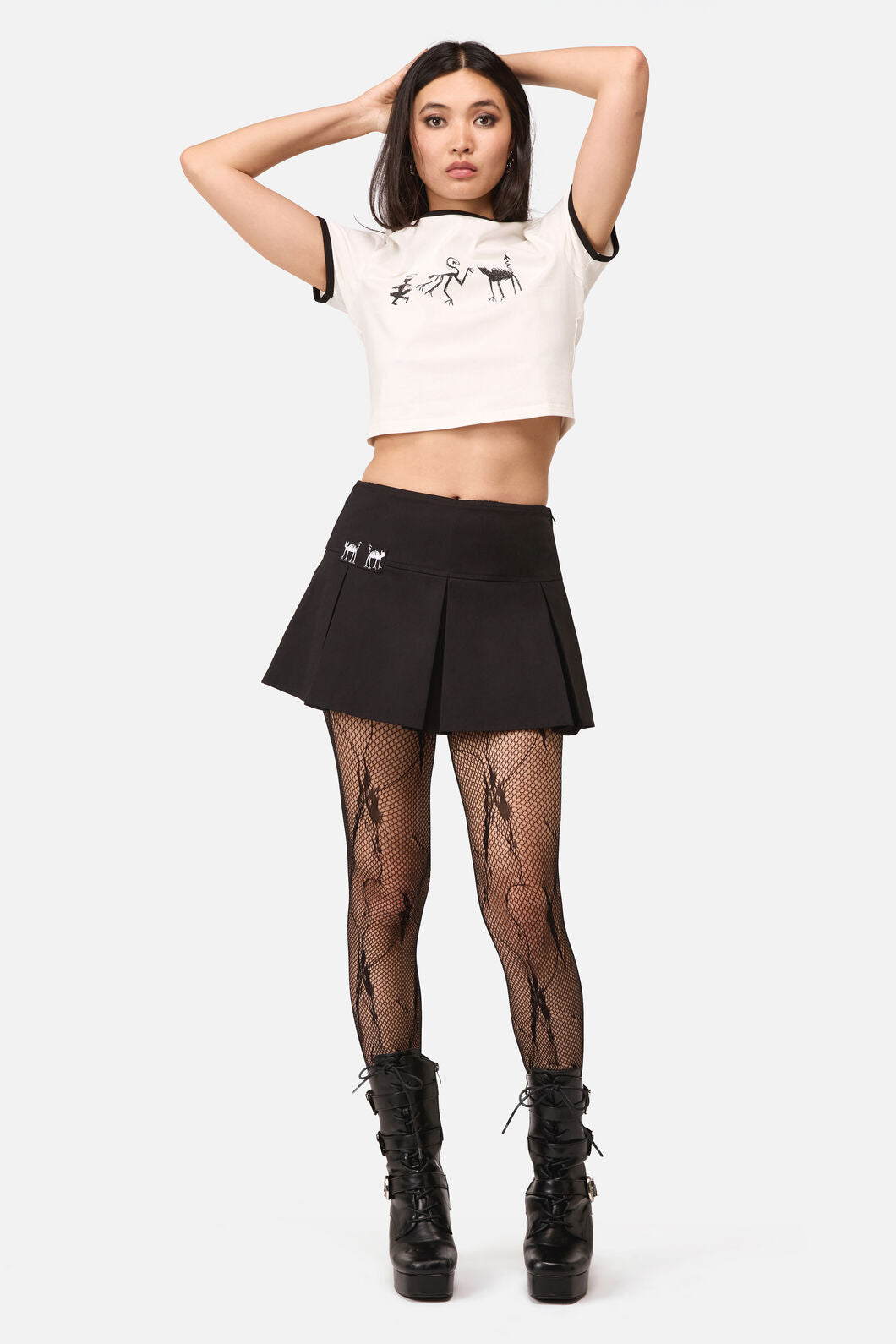 Dangerfield - Demons Goth Mini Skort - black