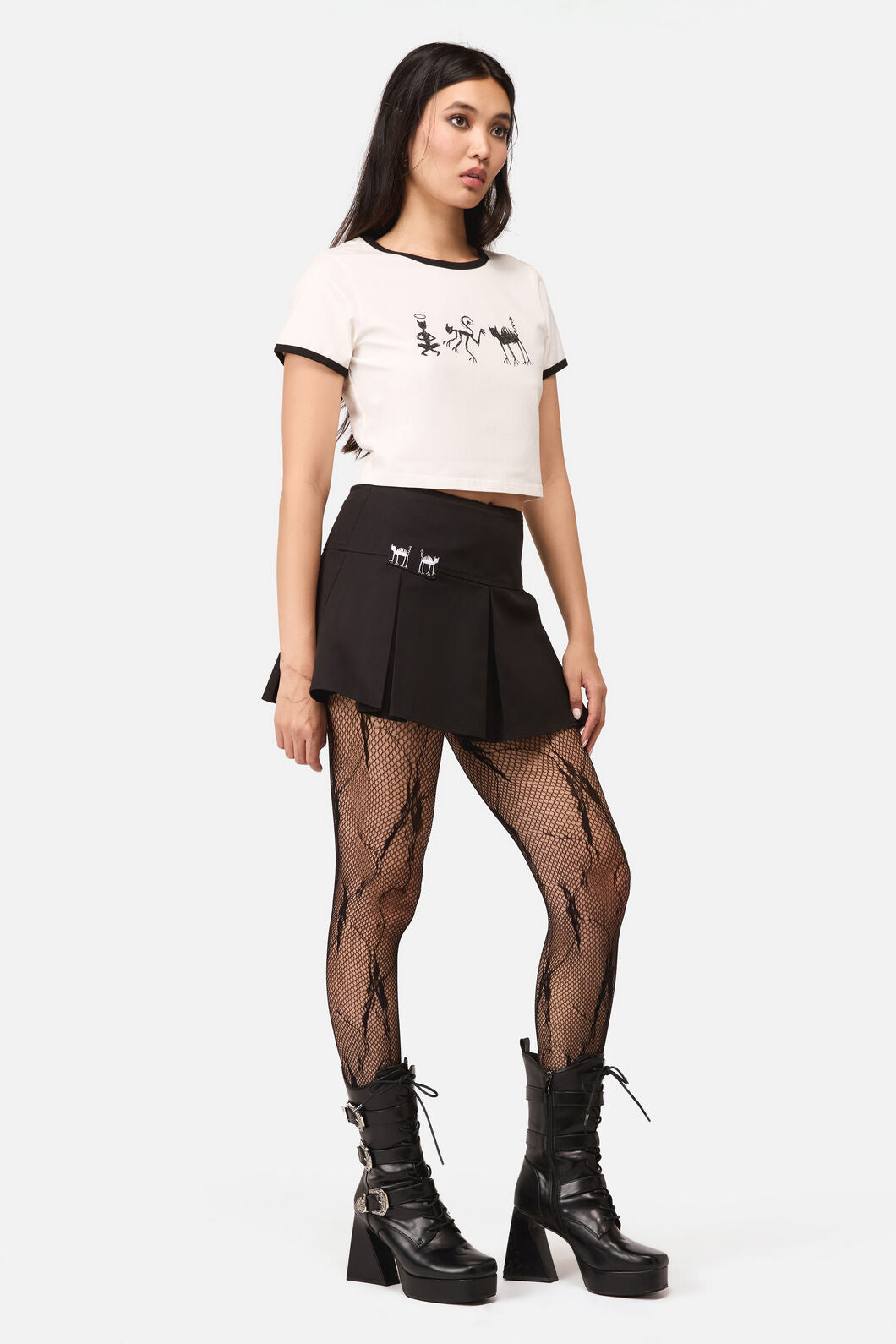 Dangerfield - Demons Goth Mini Skort - black
