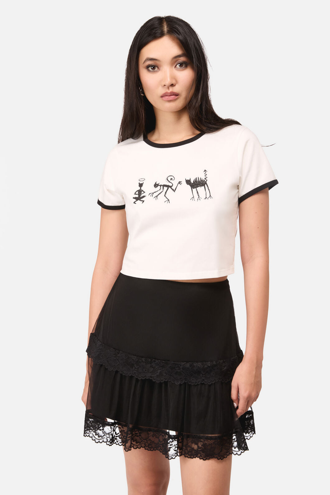 Dangerfield - Lil Demons Goth Tee - white
