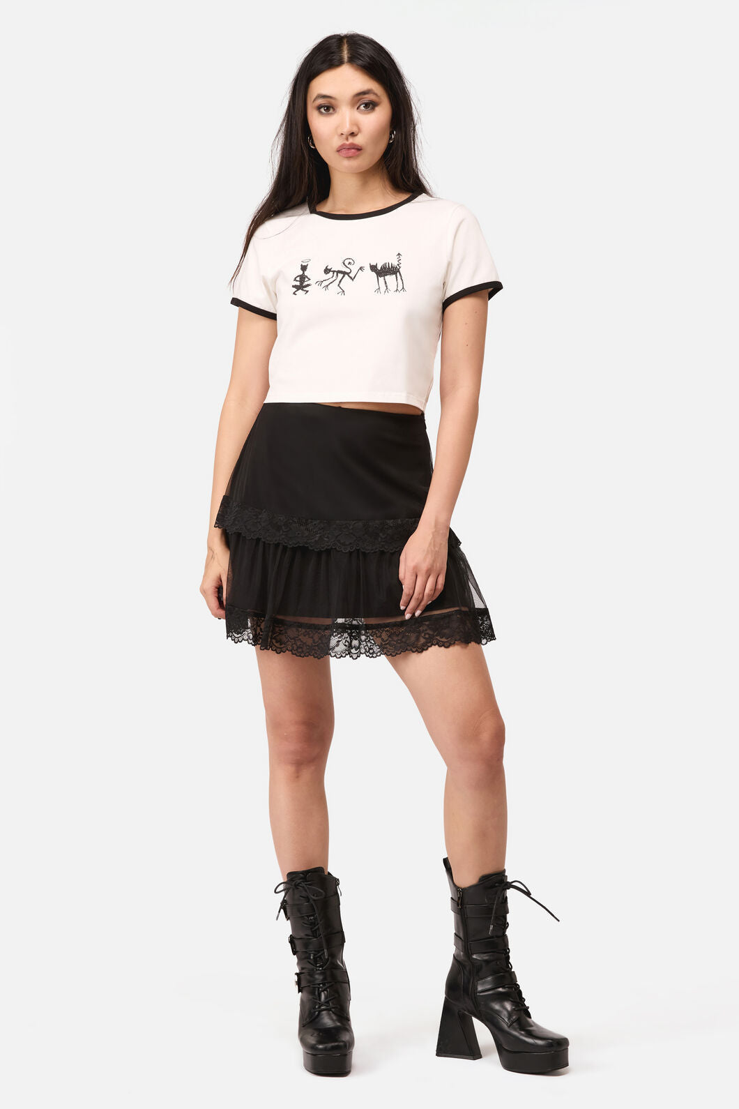 Dangerfield - Lil Demons Goth Tee - white