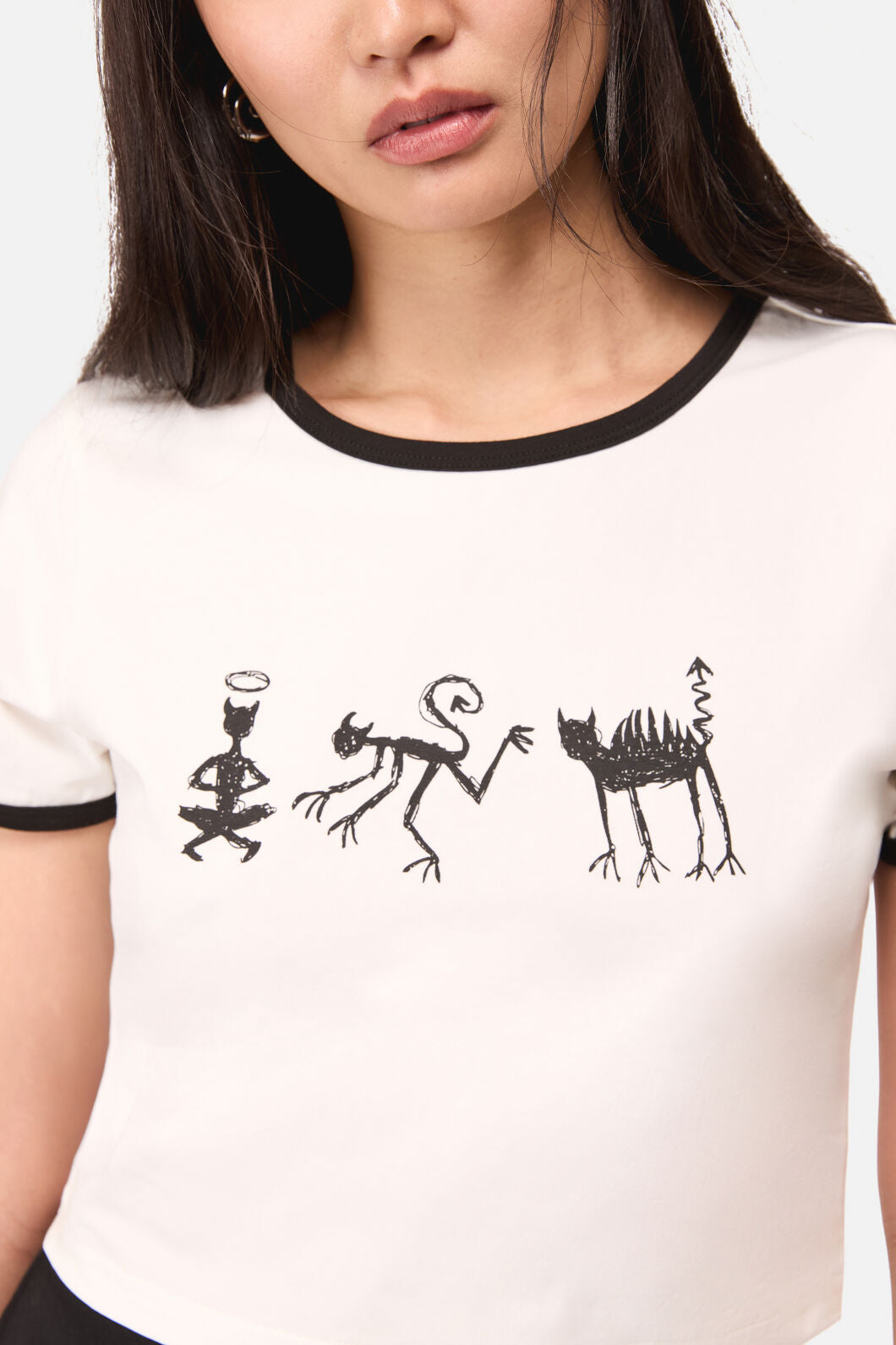 Dangerfield - Lil Demons Goth Tee - white