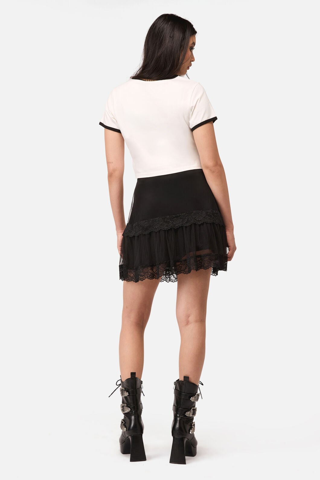 Dangerfield - Spiralling Goth Mini Skirt - black