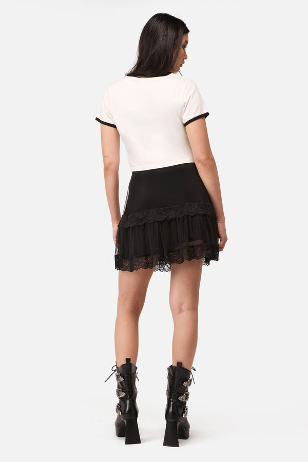 Dangerfield - Spiralling Goth Mini Skirt - black