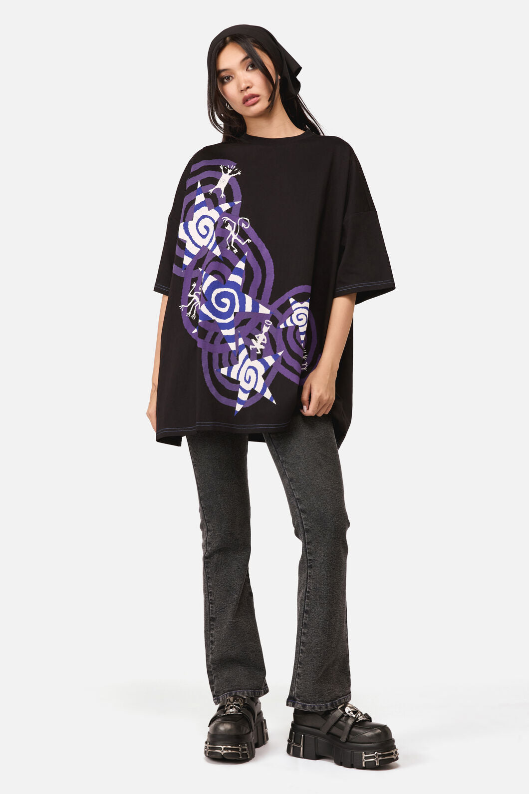 Dangerfield - Spiralling Goth Oversized Tee - black