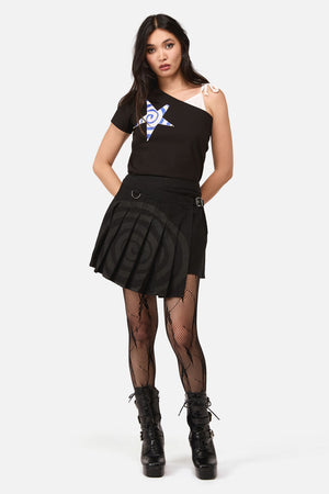 Dangerfield - Spiralling Goth Mini Skirt - black