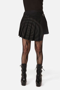 Dangerfield - Spiralling Goth Mini Skirt - black