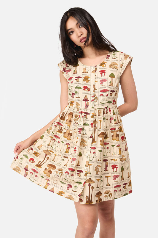 Dangerfield - Fungus Cottagecore Dress - cream