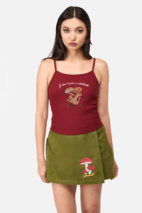 Dangerfield - Shittake Embroidered Tank - red