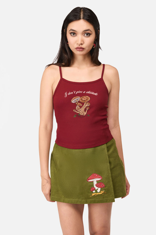Dangerfield - Shittake Embroidered Tank - red