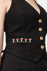 Dangerfield - Toadstool Cord Vest - black