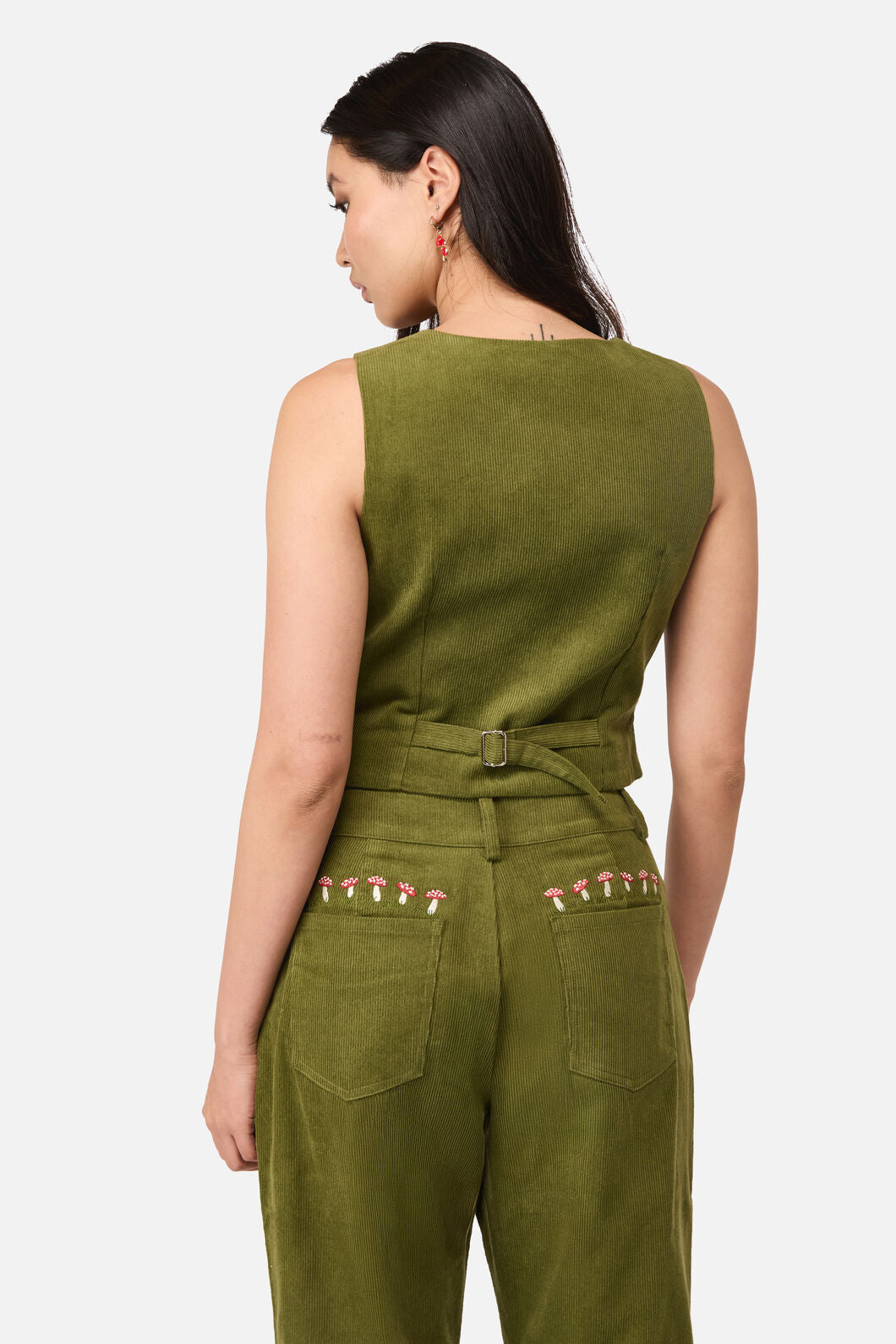 Dangerfield - Toadstool Cord Vest - green