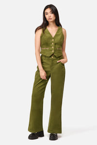 Dangerfield - Toadstool Cord Flare Pant - green