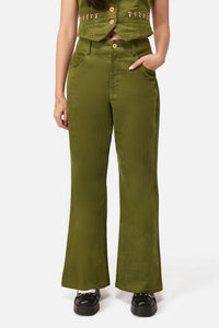 Dangerfield - Toadstool Cord Flare Pant - green