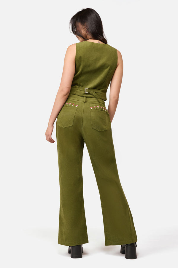 Dangerfield - Toadstool Cord Flare Pant - green