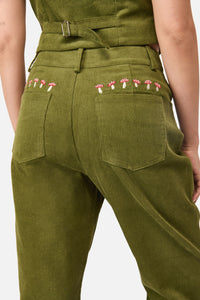 Dangerfield - Toadstool Cord Flare Pant - green