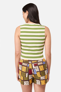 Dangerfield - Stampz Stripe Tank Top - green-cream