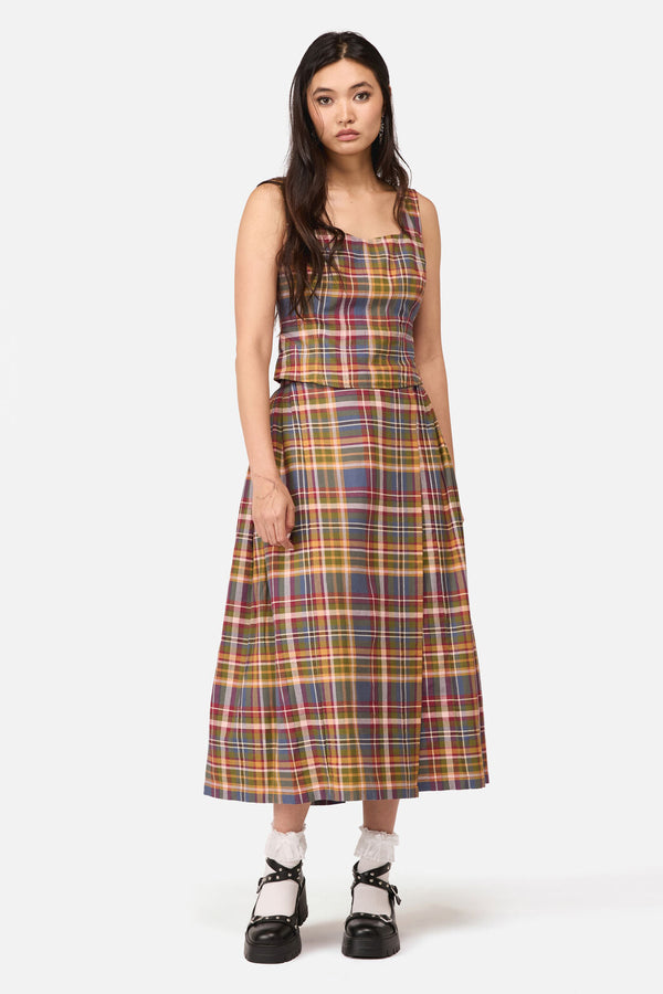 Dangerfield - Alchemy Tartan Midi Skirt - multi