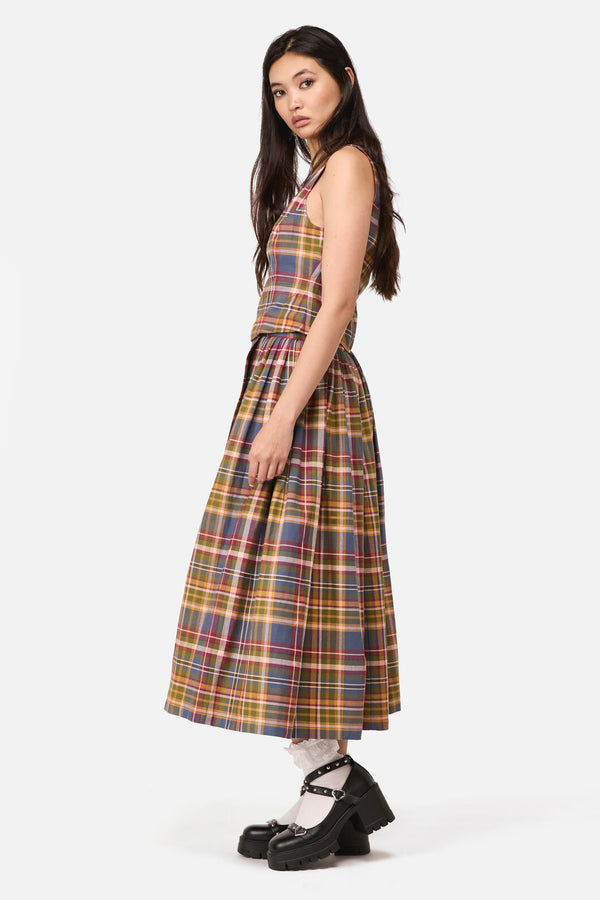 Dangerfield - Alchemy Tartan Midi Skirt - multi