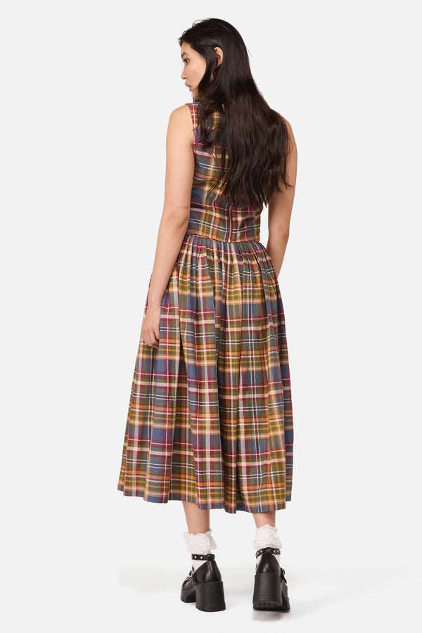 Dangerfield - Alchemy Tartan Midi Skirt - multi