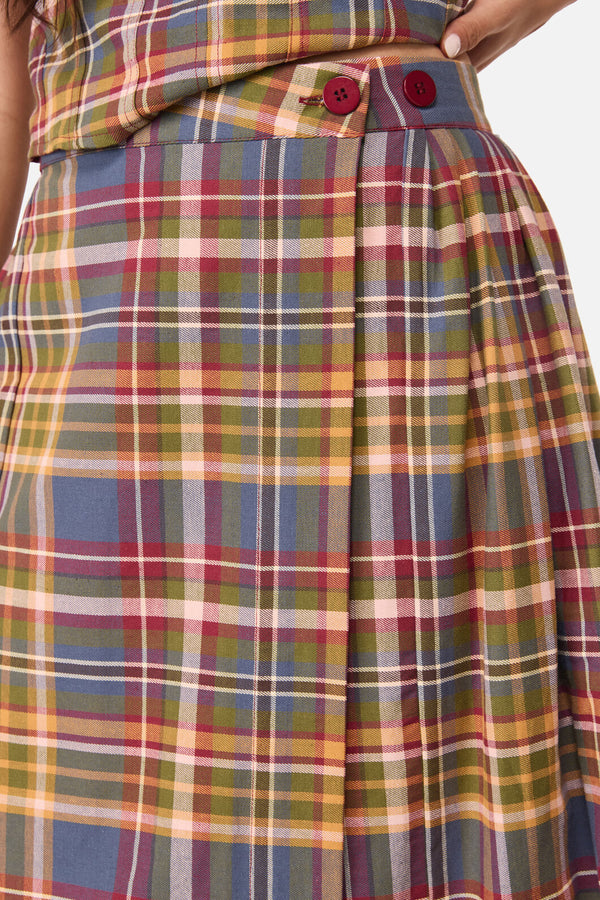 Dangerfield - Alchemy Tartan Midi Skirt - multi