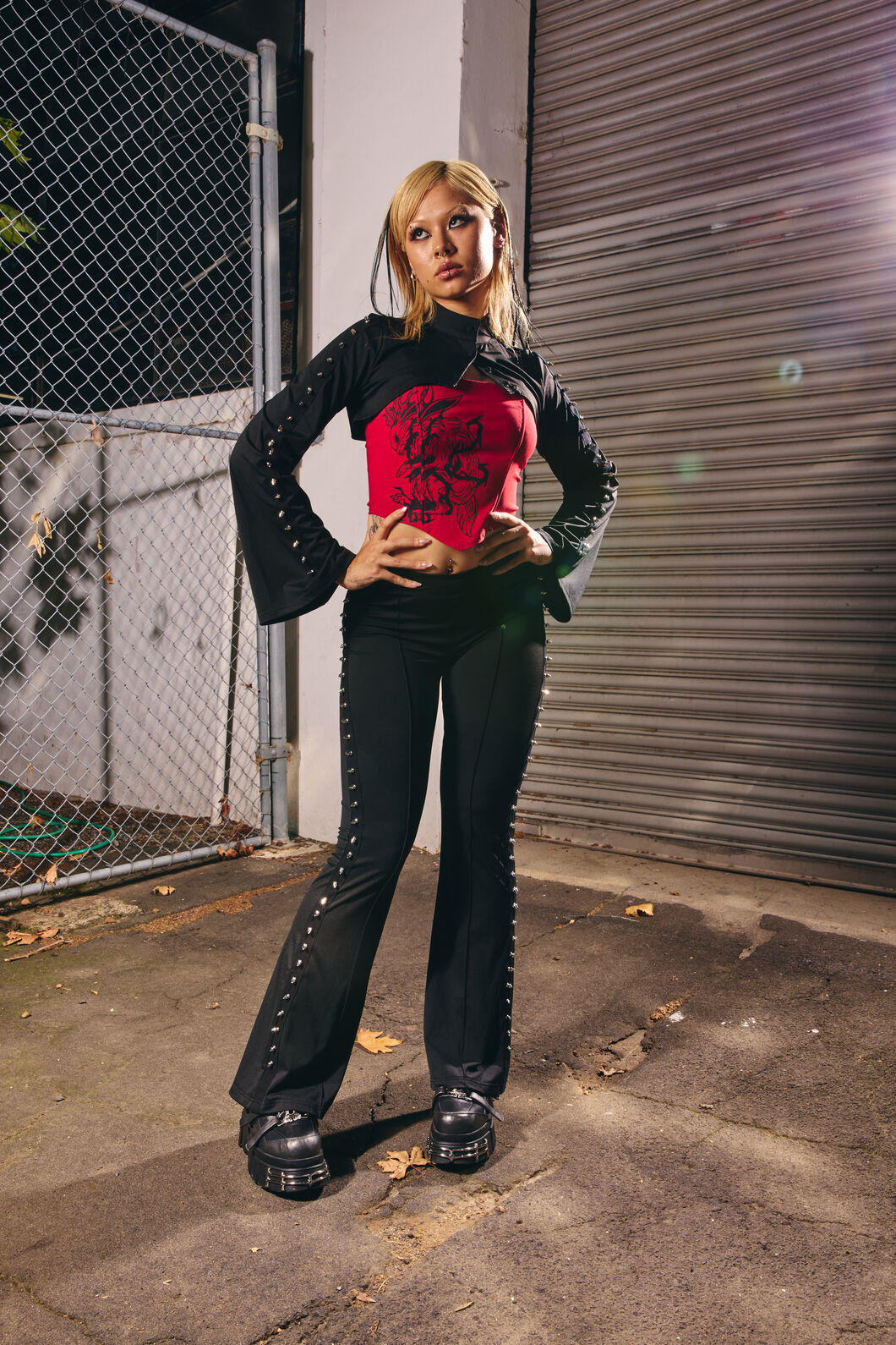 Dangerfield - So Cynical V Front Legging - black
