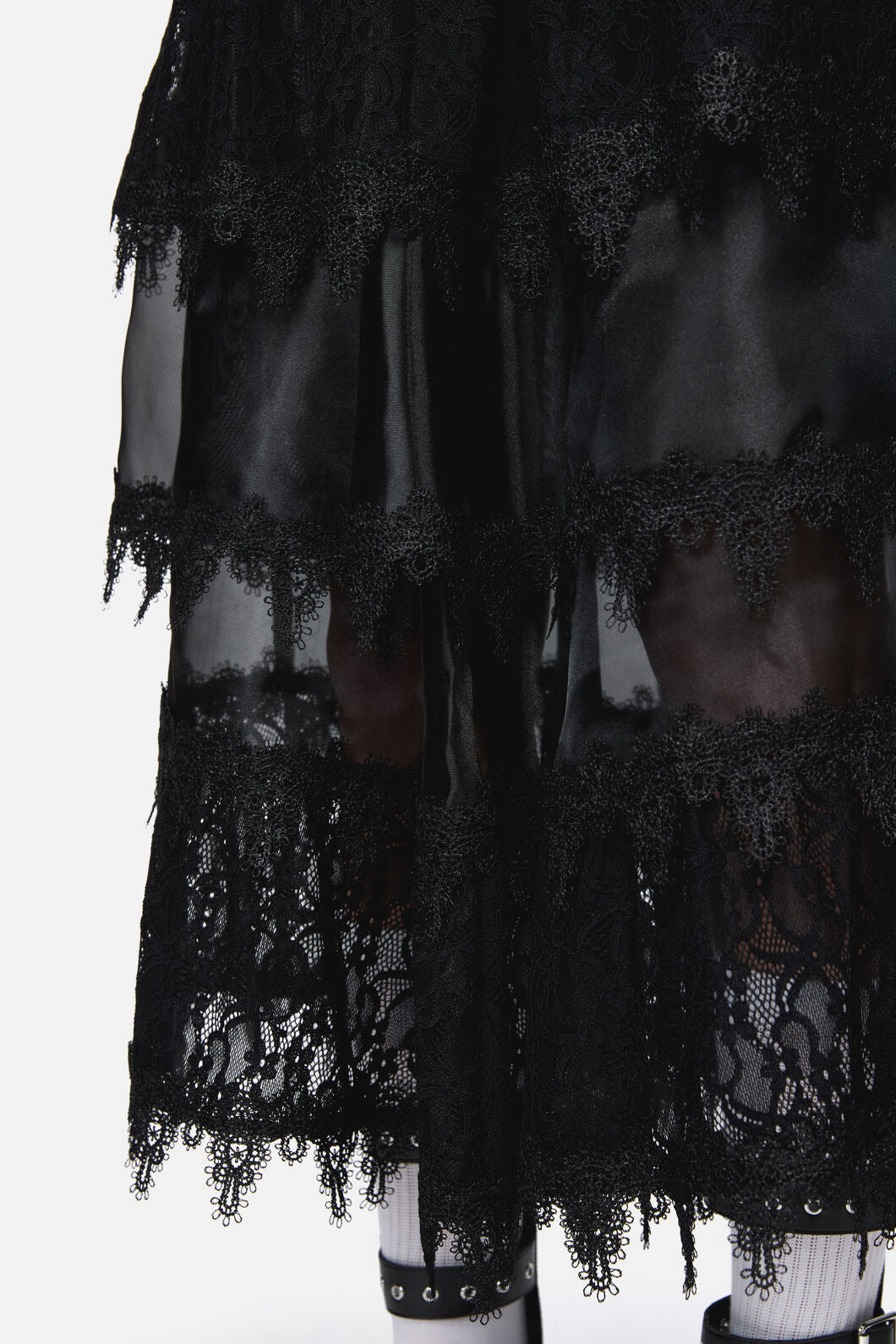 Dangerfield - So Cynical Lace Midi Skirt - black