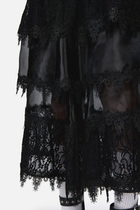 Dangerfield - So Cynical Lace Midi Skirt - black