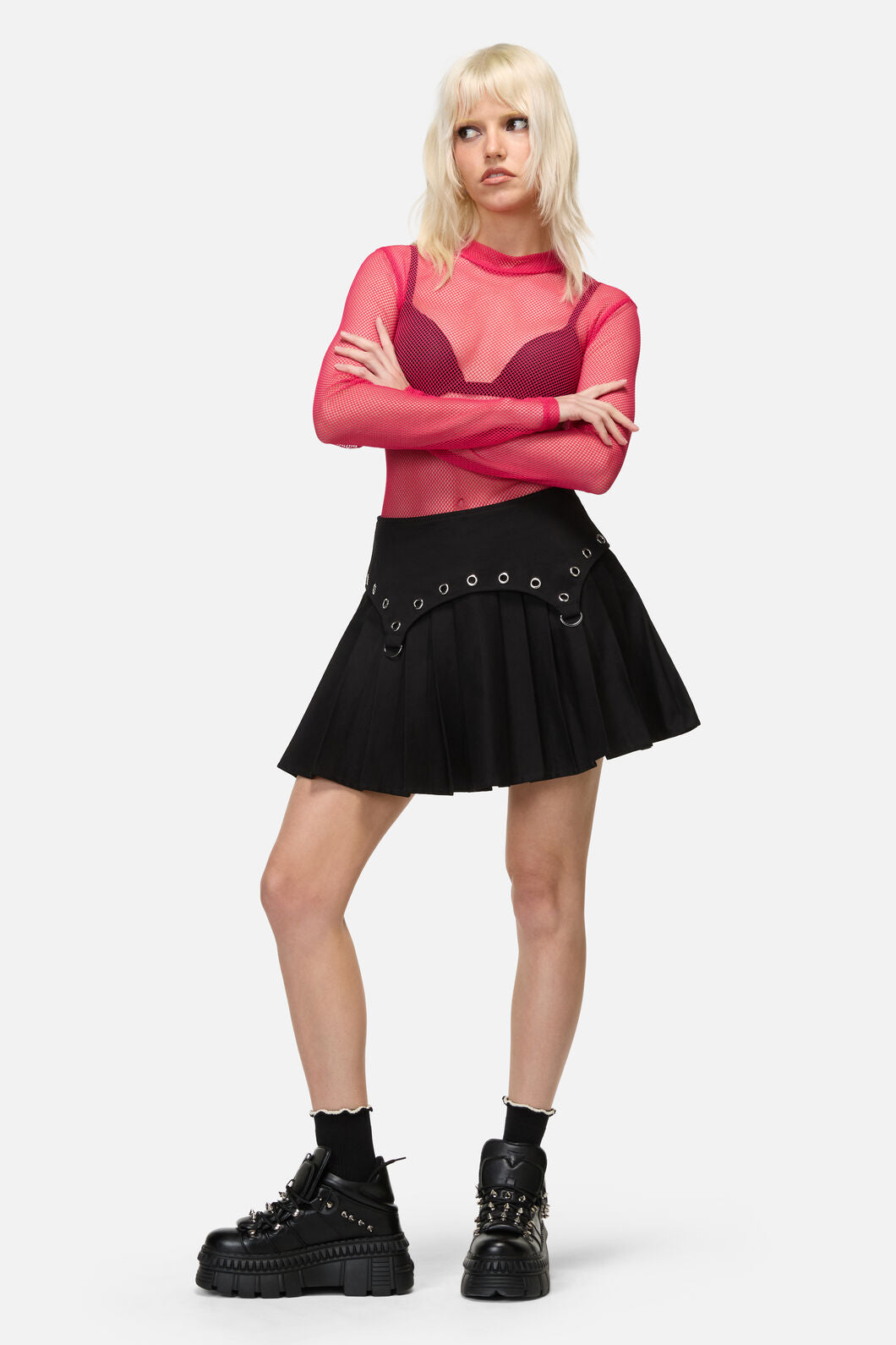 Dangerfield - Mischief Goth Eyelet Skort - black