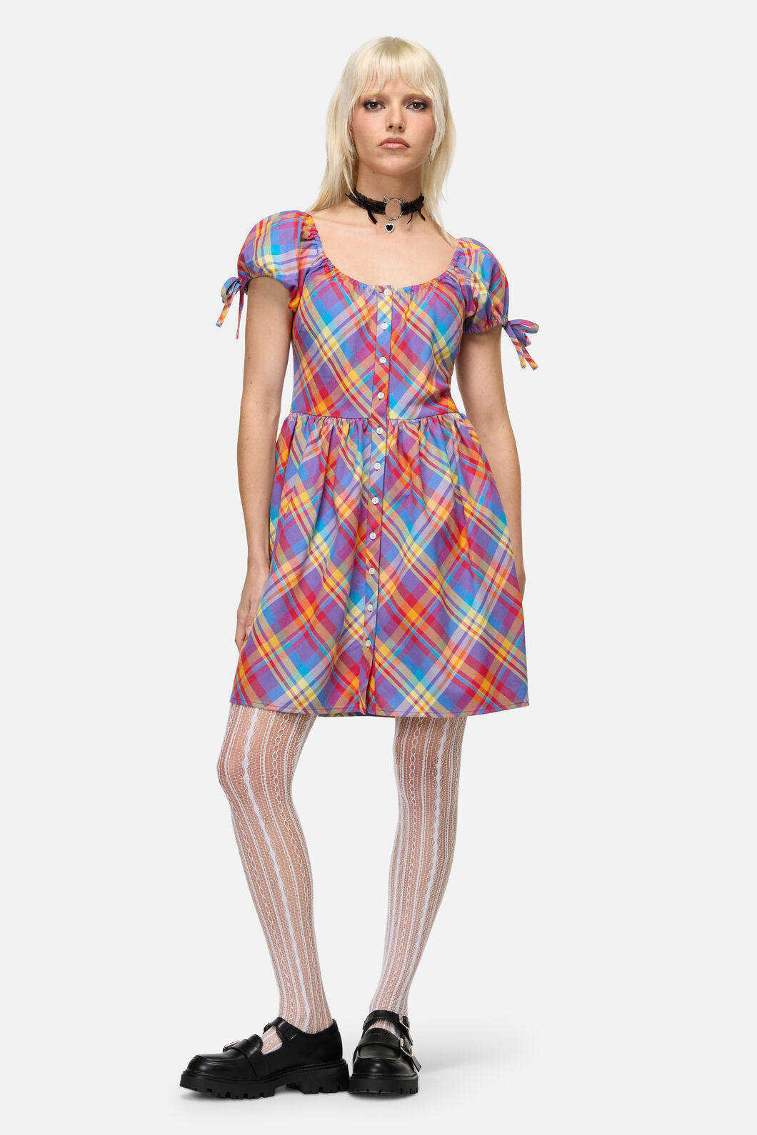 Dangerfield - Sunshine Tartan Mini Dress - multi