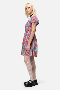 Dangerfield - Sunshine Tartan Mini Dress - multi
