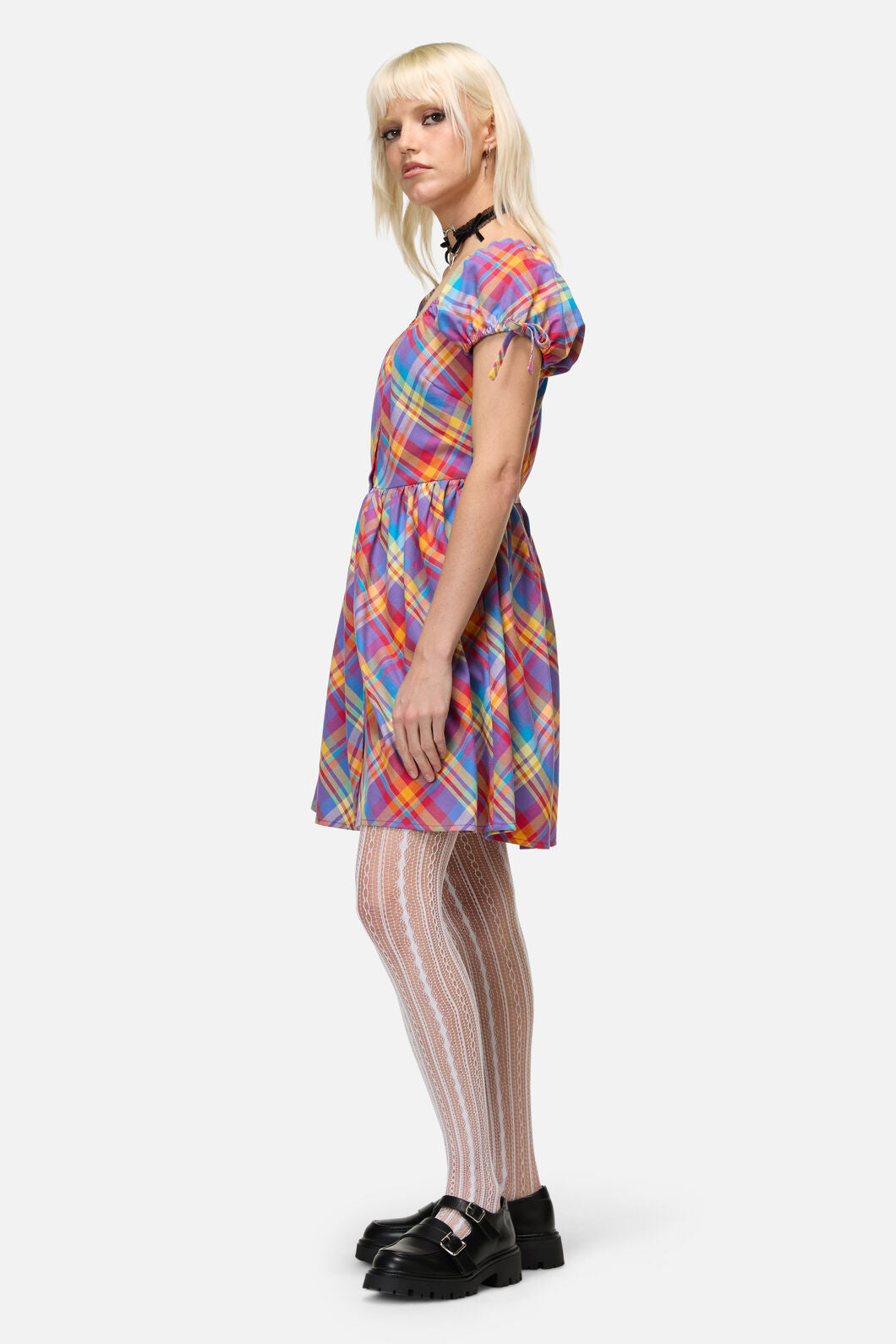 Dangerfield - Sunshine Tartan Mini Dress - multi