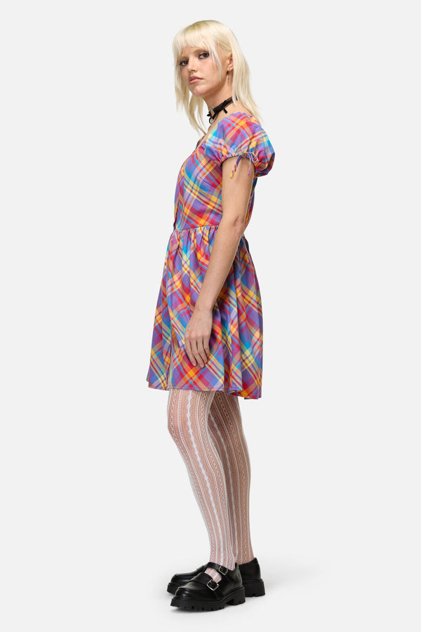 Dangerfield - Sunshine Tartan Mini Dress - multi
