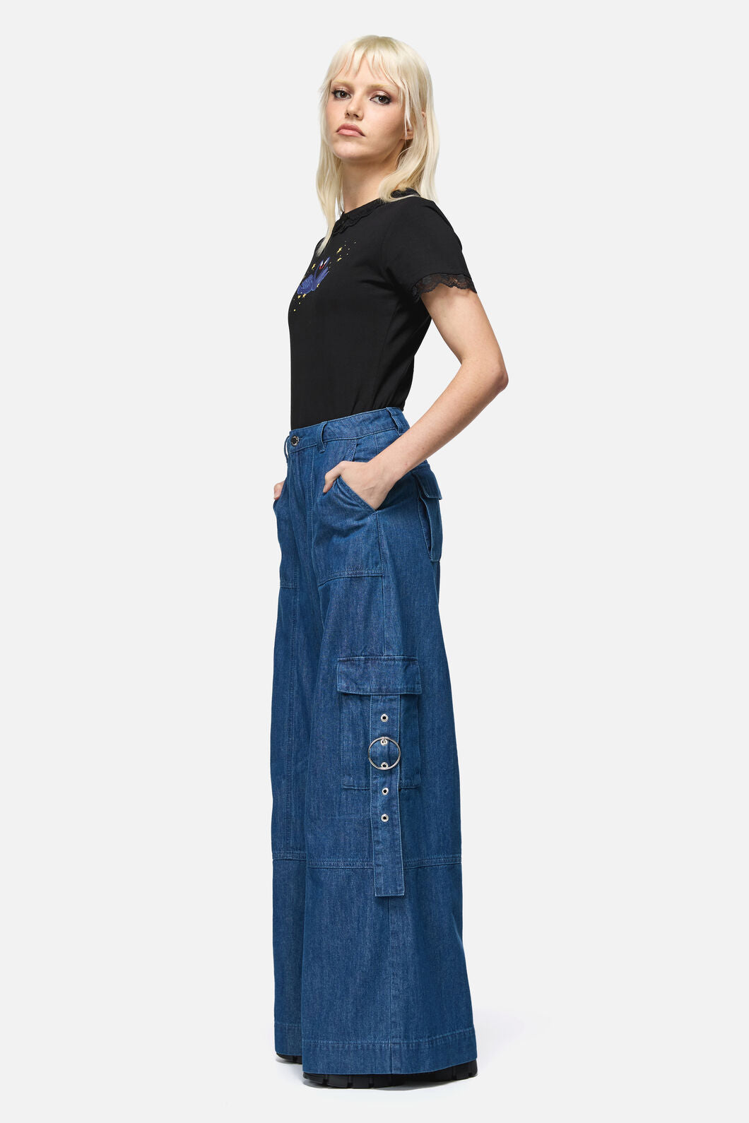 Dangerfield - Constance Denim Cargo Jean - blue