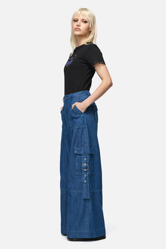 Dangerfield - Constance Denim Cargo Jean - blue