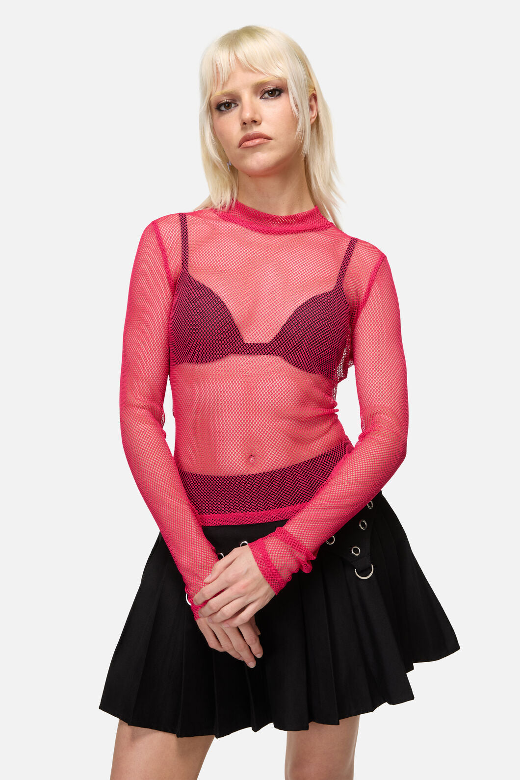 Dangerfield - Mischief Mesh Top - pink